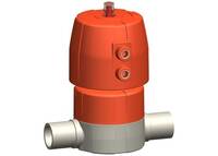 PROGEF Standard Membránový ventil DIASTAR Ten DESET FC (bez vzduchu zavřeno) s natupo vložnými díly SDR11 metrické