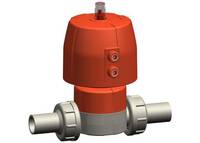 PROGEF Standard Membránový ventil DIASTAR Ten DESET Plus FC (bez vzduchu zavřeno) šroubení s natupo vložnými díly SDR11 metrické