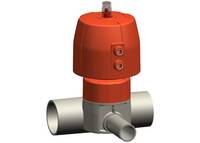PROGEF Standard Membránový ventil DIASTAR Ten DESET Plus FC (bez vzduchu zavřeno) s natupo vložnými díly SDR11 metrické