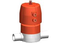 SYGEF Standard Membránový ventil DIASTAR Ten DESET FO (bez vzduchu otevřeno) s natupo vložnými díly, metrické