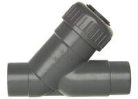 Šikmý ventil type 303 PVC-U s vložnými díly pro lepení na spojku