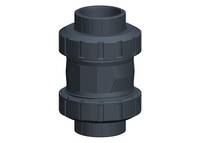 Zpětný ventil typ 562 PVC-U s metrickými vložnými díly pro lepení