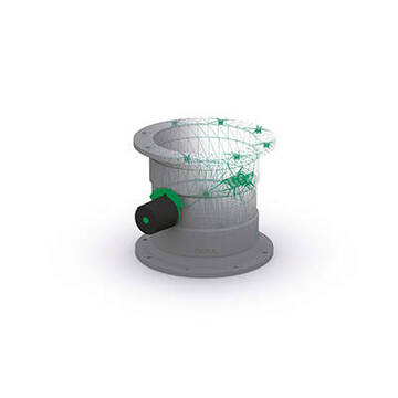 Regulační klapkové ventil s knoflíkem přírubový